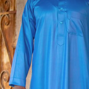 Alternative view of Qamis saoudien Al mashriq bleu turquoise