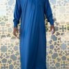 Qamis saoudien Al mashriq bleu nuit