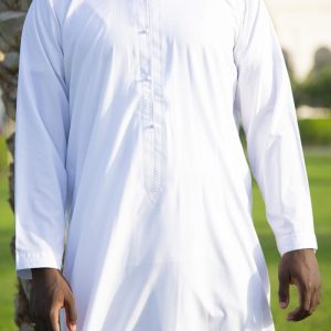 Qamis bahreini Al mashriq blanc coton