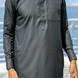Alternative view of Qamis pakistanais "Al mashriq" Noir