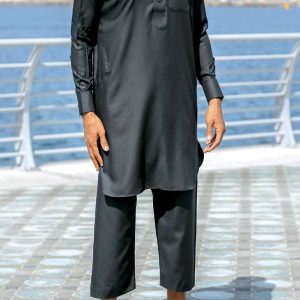 Qamis pakistanais "Al mashriq" Noir