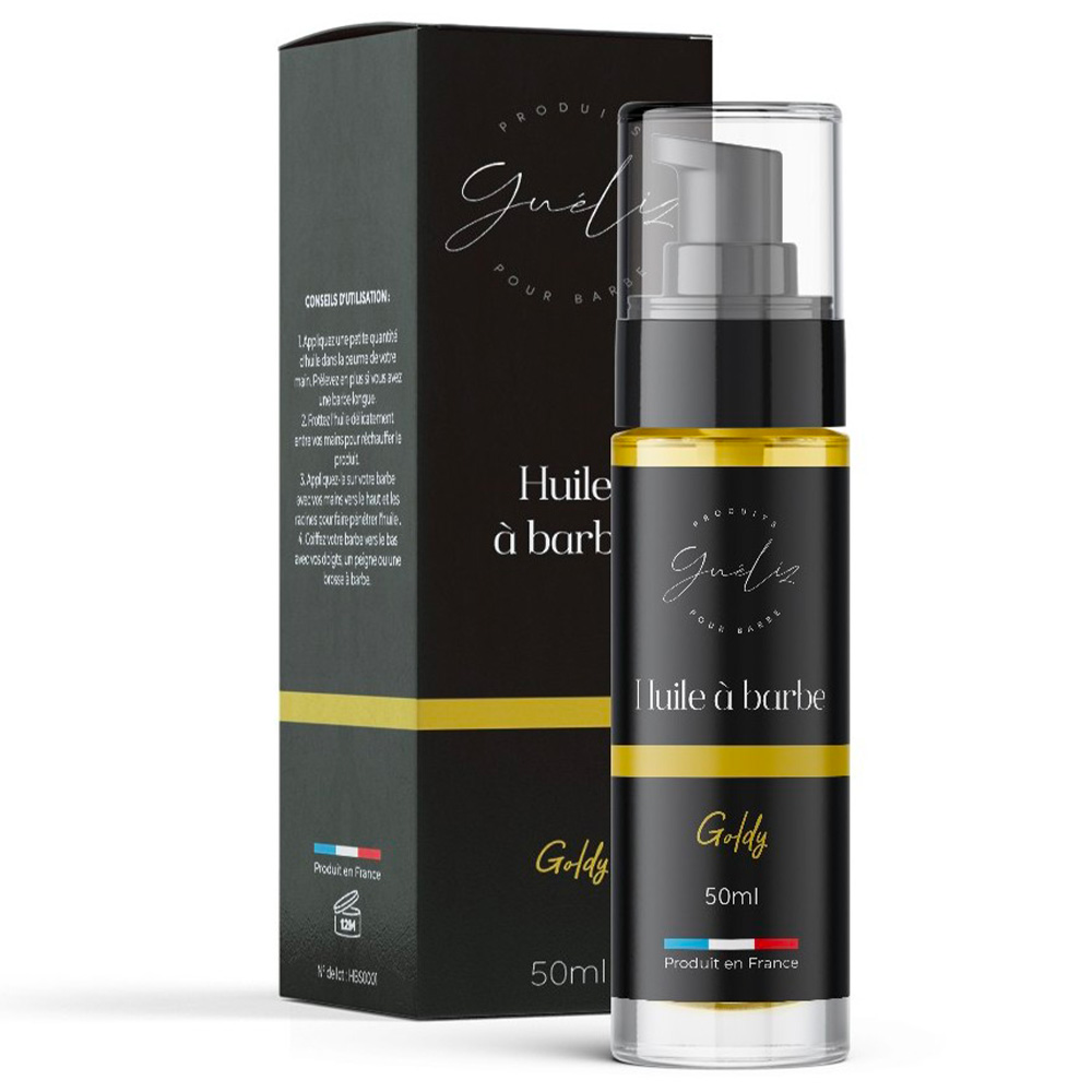 Huile à barbe Goldy en gros - Fabrication artisanale - 50 ml